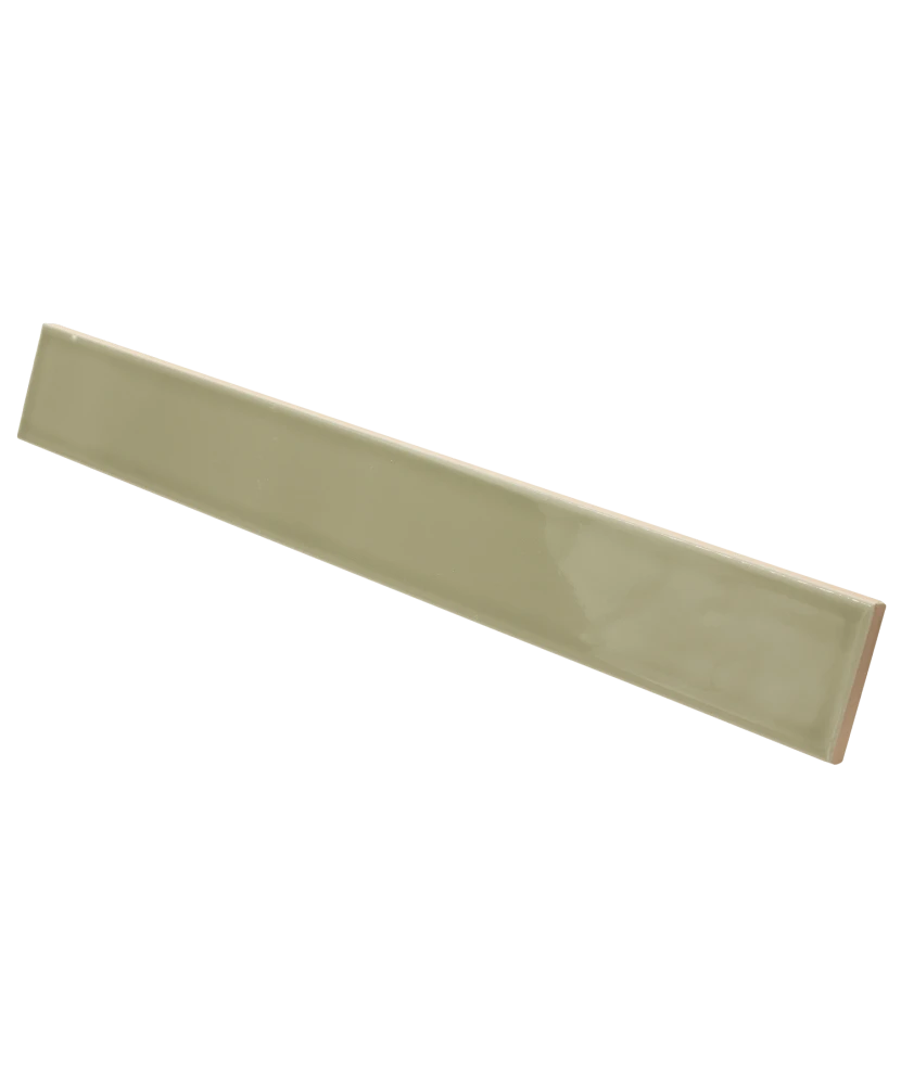Carrelage Vitral Olive 5x40 cm - vue latérale du carreau