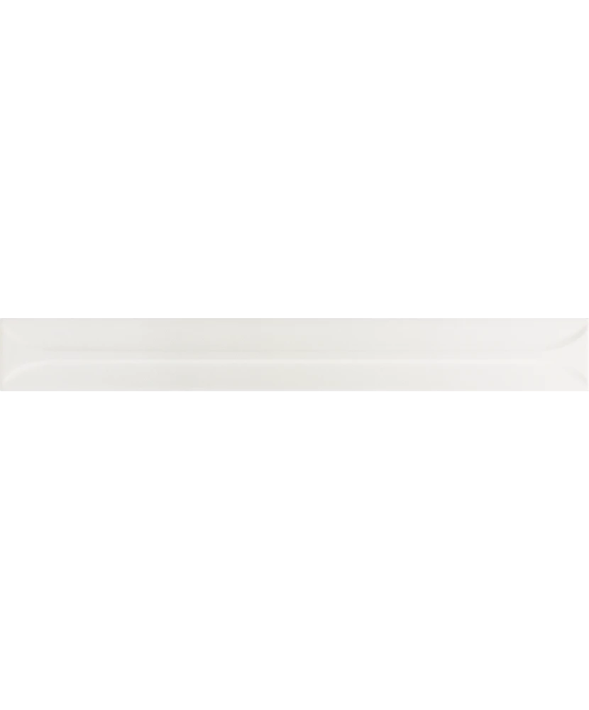 Carrelage Hopp Bro White 5x40 cm - vue de face du carreau