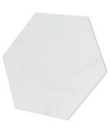 Carrelage Carrara Hexagon 17,5x20 cm - vue latérale du carreau