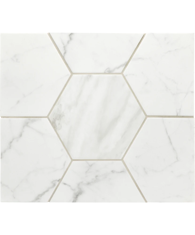 Carrelage Carrara Hexagon 17,5x20 cm - détail du carreau