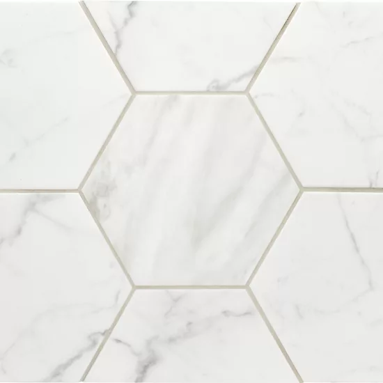 Carrelage Carrara Hexagon 17,5x20 cm - détail du carreau