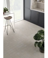 Carrelage Stage Taupe 10x10 cm - posé en cuisine