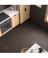 Carrelage Stage Brown 20x20 cm - posé en cuisine