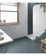 Carrelage Stage Denim 20x20 cm - posé en salle de bain