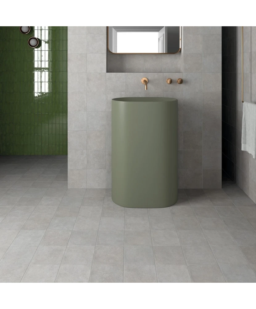 Carrelage Stage Grey 20x20 cm - posé en salle de bain