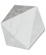 Carrelage Carrara Hexagon Peak 17,5x20 cm - vue latérale du carreau