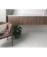 Carrelage Stage White 20x20 cm - posé en salle de bain