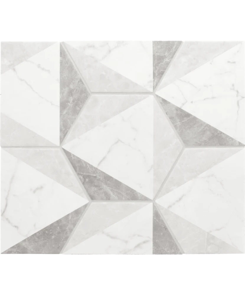 Carrelage Carrara Hexagon Peak 17,5x20 cm - détail du carreau