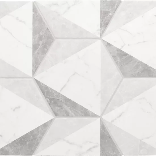 Carrelage Carrara Hexagon Peak 17,5x20 cm - détail du carreau