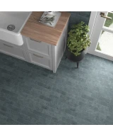 Carrelage Stage Denim 6x30 cm - posé en cuisine 2