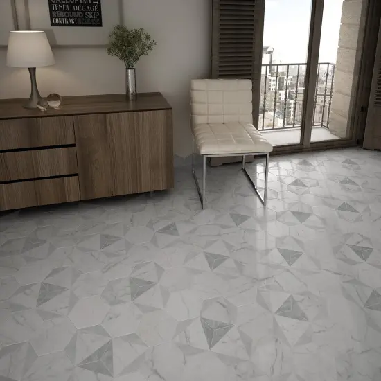 Carrara Hexagon Peak 17.5x20 cm - carrelage NAIS - image 4