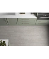 Carrelage Stage Grey 6x30 cm - posé en cuisine