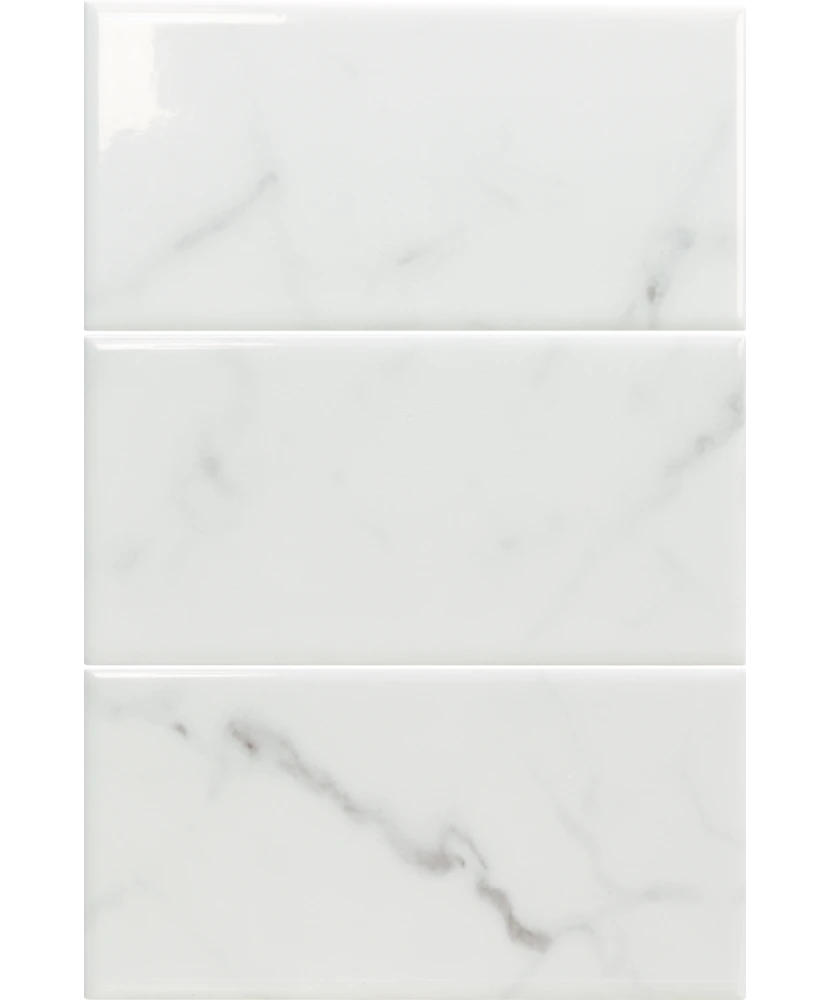 Carrelage Carrara 7,5x15 cm - détail du carreau 3