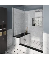 Carrelage Carrara 7,5x15 cm - posé en salle de bain 2