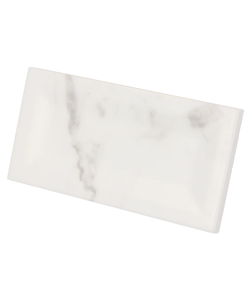 Carrelage Carrara Inmetro Mat 7,5x15 cm - vue latérale du carreau