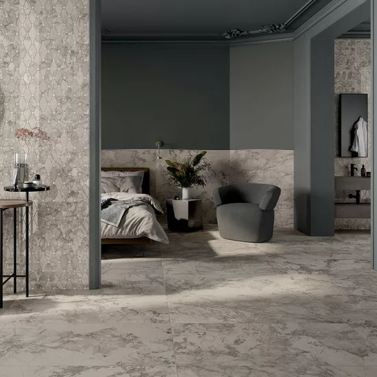 Carrelage 60x120 Gemstone Grey Nat Rectifié - vue d’ambiance 2