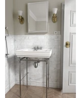 Carrelage Carrara Mat 7,5x15 cm - posé en salle de bain