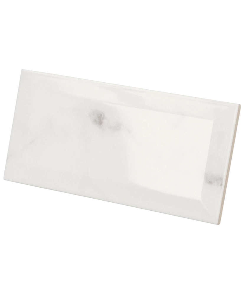 Carrelage Carrara Metro 7,5x15 cm - vue latérale du carreau
