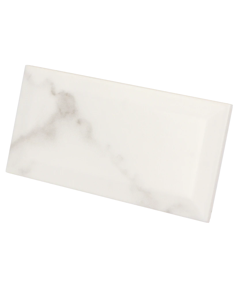 Carrelage Carrara Metro Mat 7,5x15 cm - vue latérale du carreau