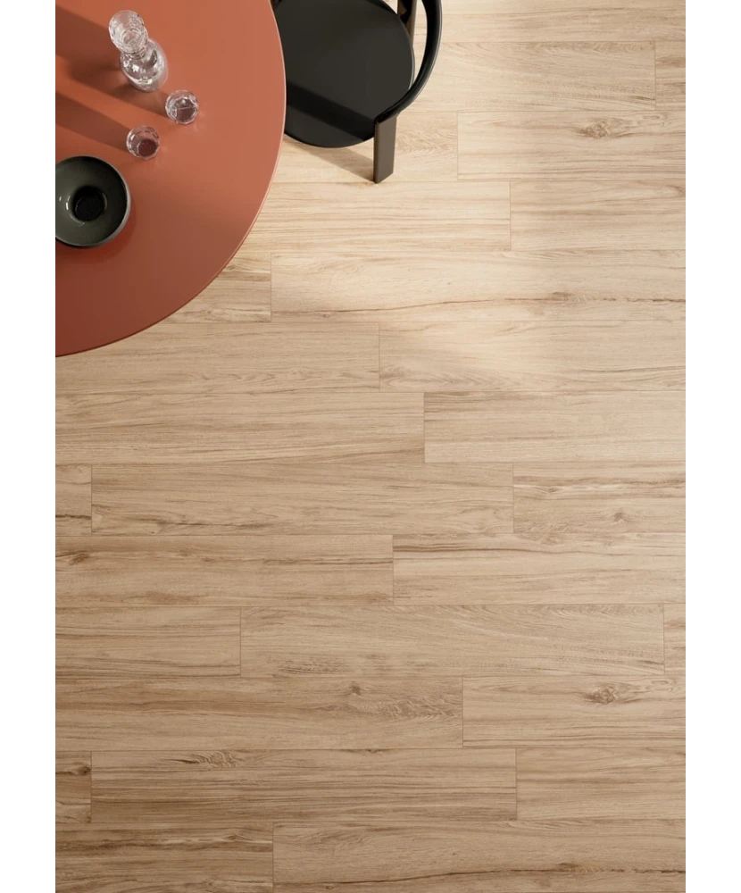 Carrelage 20x120 Honey Wood Olmo Nat Rectifié - vue d’ambiance