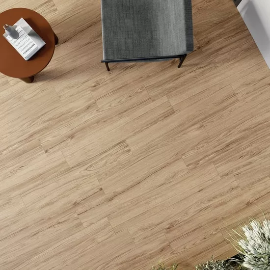 Carrelage 20x120 Honey Wood Olmo Nat Rectifié - vue d’ambiance 4