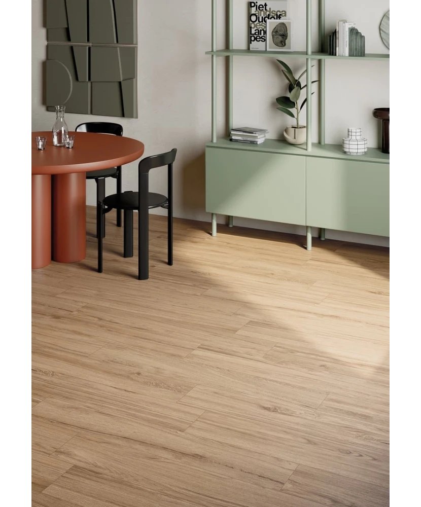 Carrelage 20x120 Honey Wood Olmo Nat Rectifié - vue d’ambiance 6