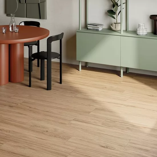 Carrelage 20x120 Honey Wood Olmo Nat Rectifié - vue d’ambiance 6