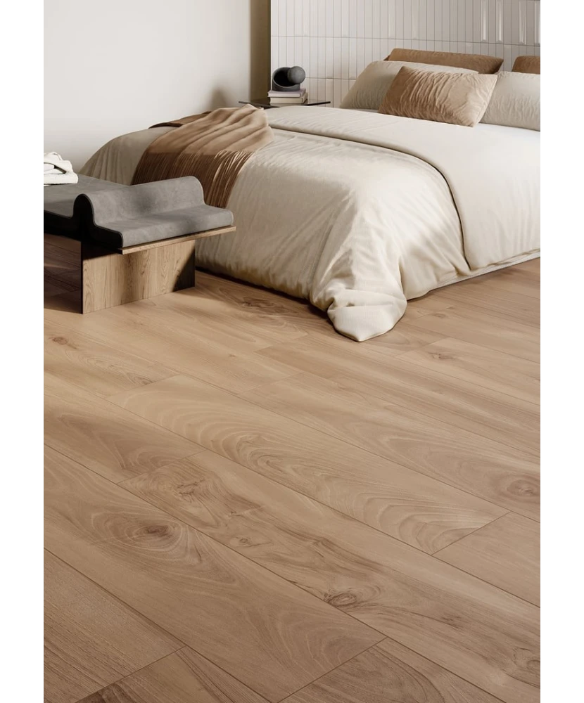 Carrelage 20x120 Honey Wood Noce Nat Rectifié - vue d’ambiance 2