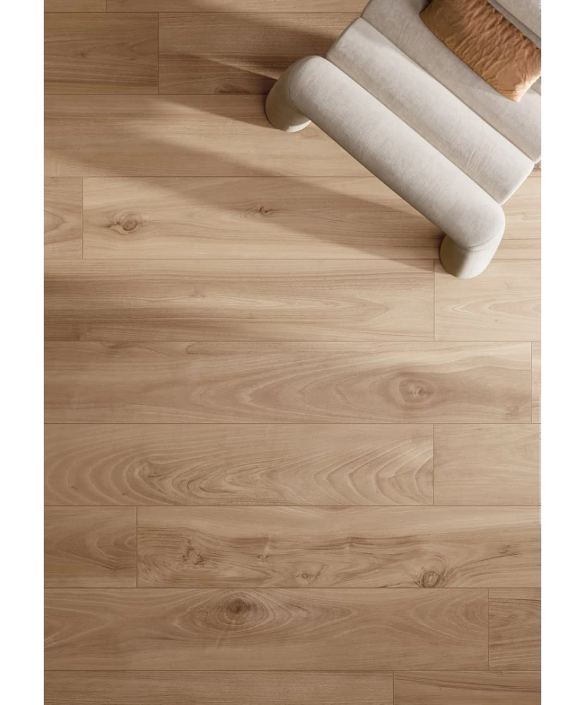 Carrelage 20x120 Honey Wood Noce Nat Rectifié - vue d’ambiance 3