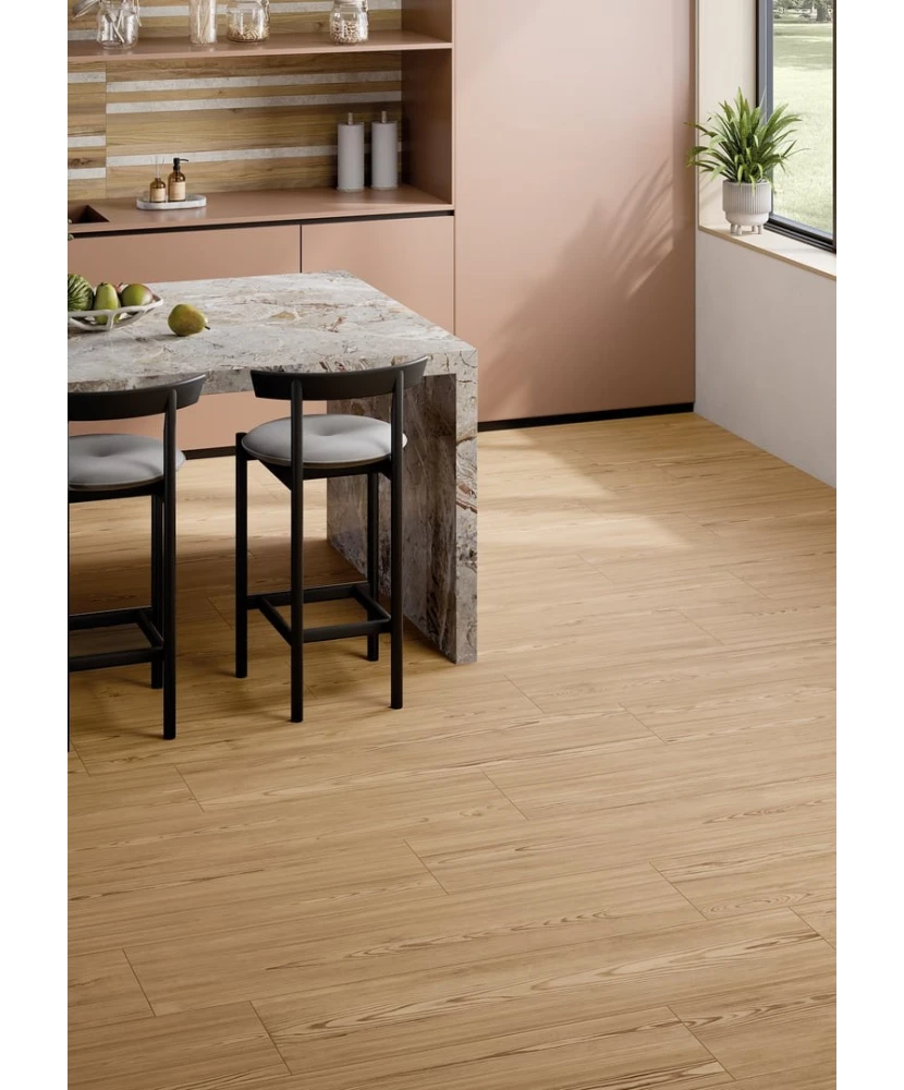 Carrelage 30x120 Honey Wood Larice Nat Rectifié - vue d’ambiance 3