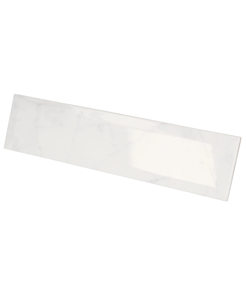 Carrelage Carrara Metro 7,5x30 cm - vue latérale du carreau