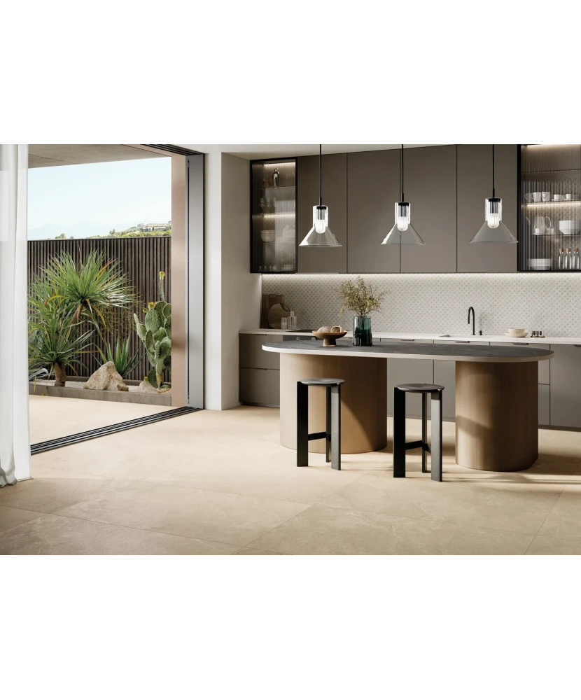 Carrelage 60x120 Noble Stone Beige Nat Rectifié - vue d’ambiance 2