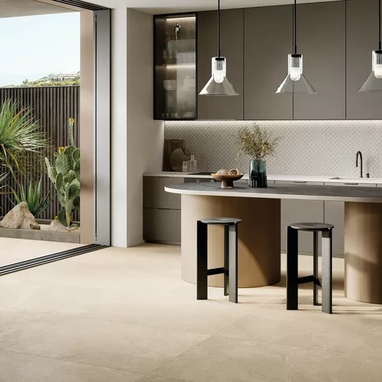 Carrelage 60x120 Noble Stone Beige Nat Rectifié - vue d’ambiance 2