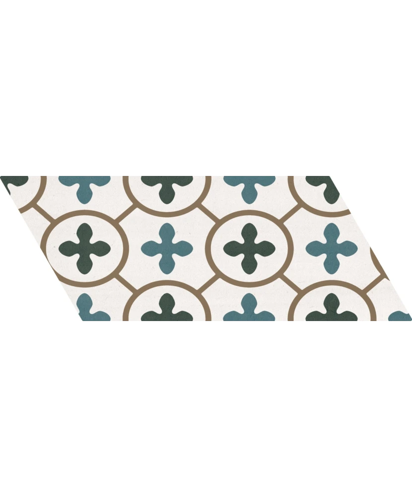 Carrelage Chevron Patchwork Color Droit 9x20,5 cm - détail du carreau
