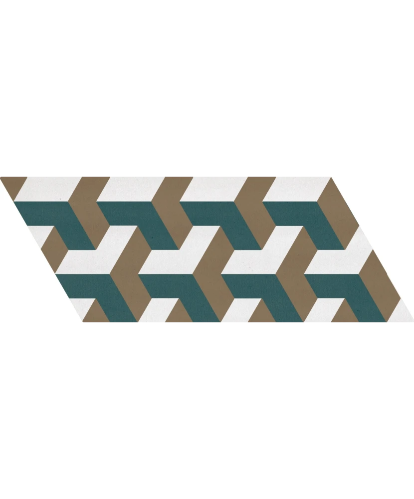 Carrelage Chevron Patchwork Color Droit 9x20,5 cm - détail du carreau 3