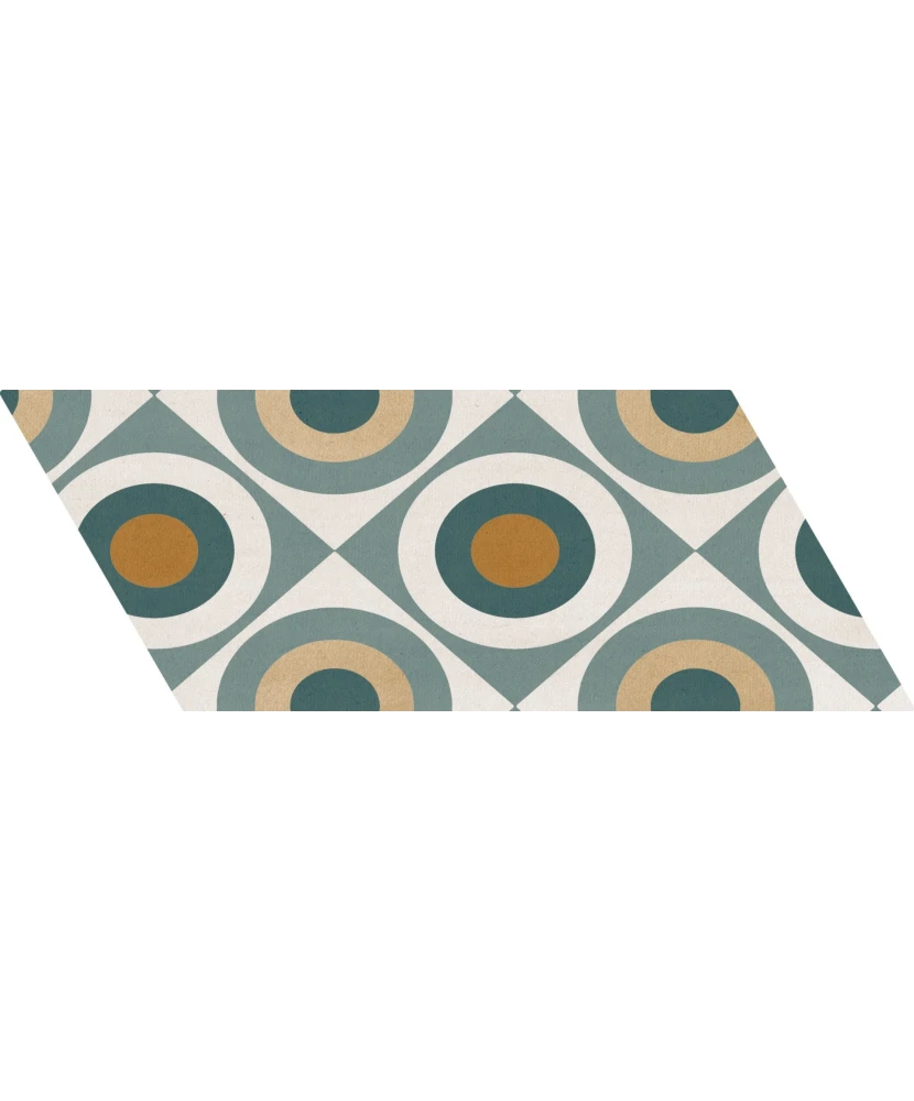 Carrelage Chevron Patchwork Color Droit 9x20,5 cm - détail du carreau 6