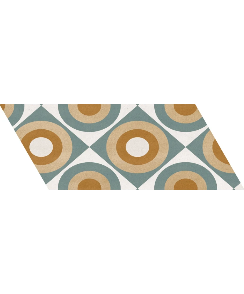 Carrelage Chevron Patchwork Color Droit 9x20,5 cm - détail du carreau 7