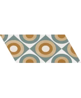 Carrelage Chevron Patchwork Color Droit 9x20,5 cm - détail du carreau 7