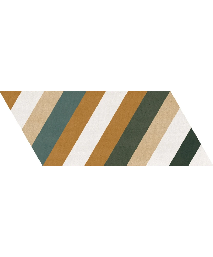 Carrelage Chevron Patchwork Color Droit 9x20,5 cm - détail du carreau 8