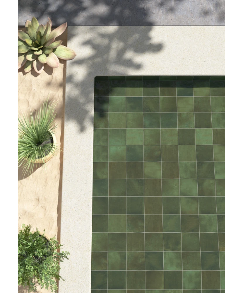 Carrelage Spa&Pools Moss Green 15x15 cm - vue d’ambiance 2