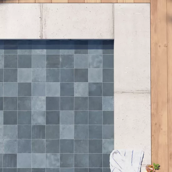 Carrelage Spa&Pools Colonial Blue 15x15 cm - vue d’ambiance 2