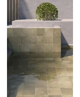 Carrelage Spa&Pools Jungle Mat 15x15 cm - posé dans un espace piscine