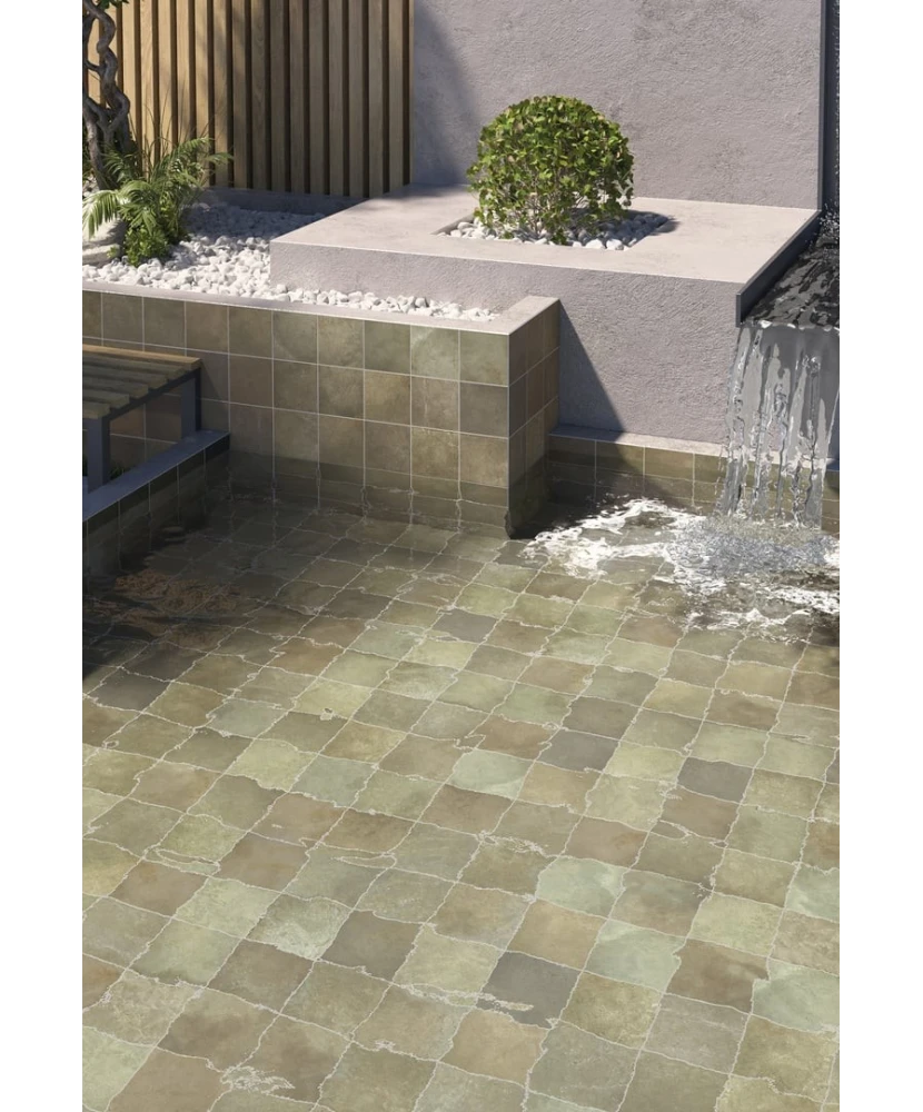 Carrelage Spa&Pools Jungle Mat 15x15 cm - vue d’ambiance 2