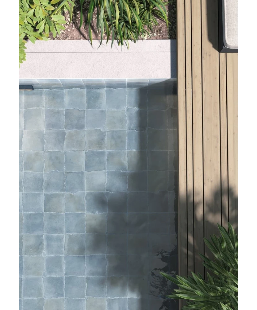 Carrelage Spa&Pools Sea Mat 15x15 cm - posé dans un espace piscine