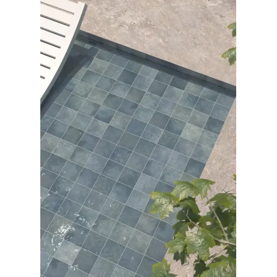 Carrelage Spa&Pools Indigo Mat 15x15 cm - mise en situation