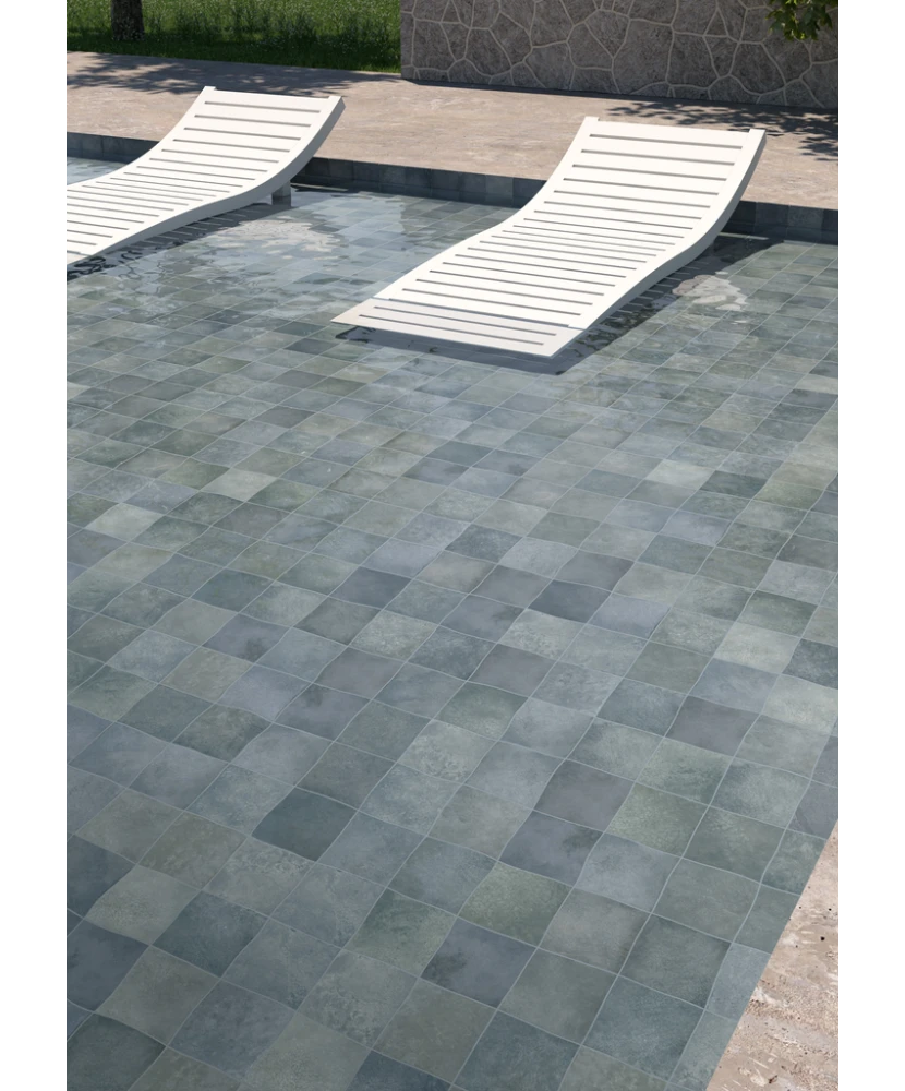 Carrelage Spa&Pools Indigo Mat 15x15 cm - vue d’ambiance 2