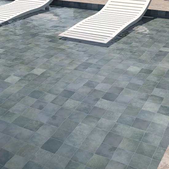 Carrelage Spa&Pools Indigo Mat 15x15 cm - vue d’ambiance 2