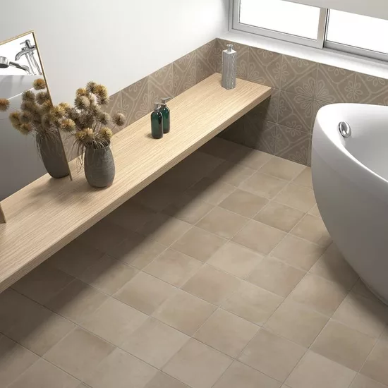 Carrelage Ares Taupe 20x20 cm - vue d’ambiance 2