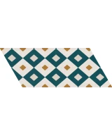 Carrelage Chevron Patchwork Color Droit 9x20,5 cm - détail du carreau 26