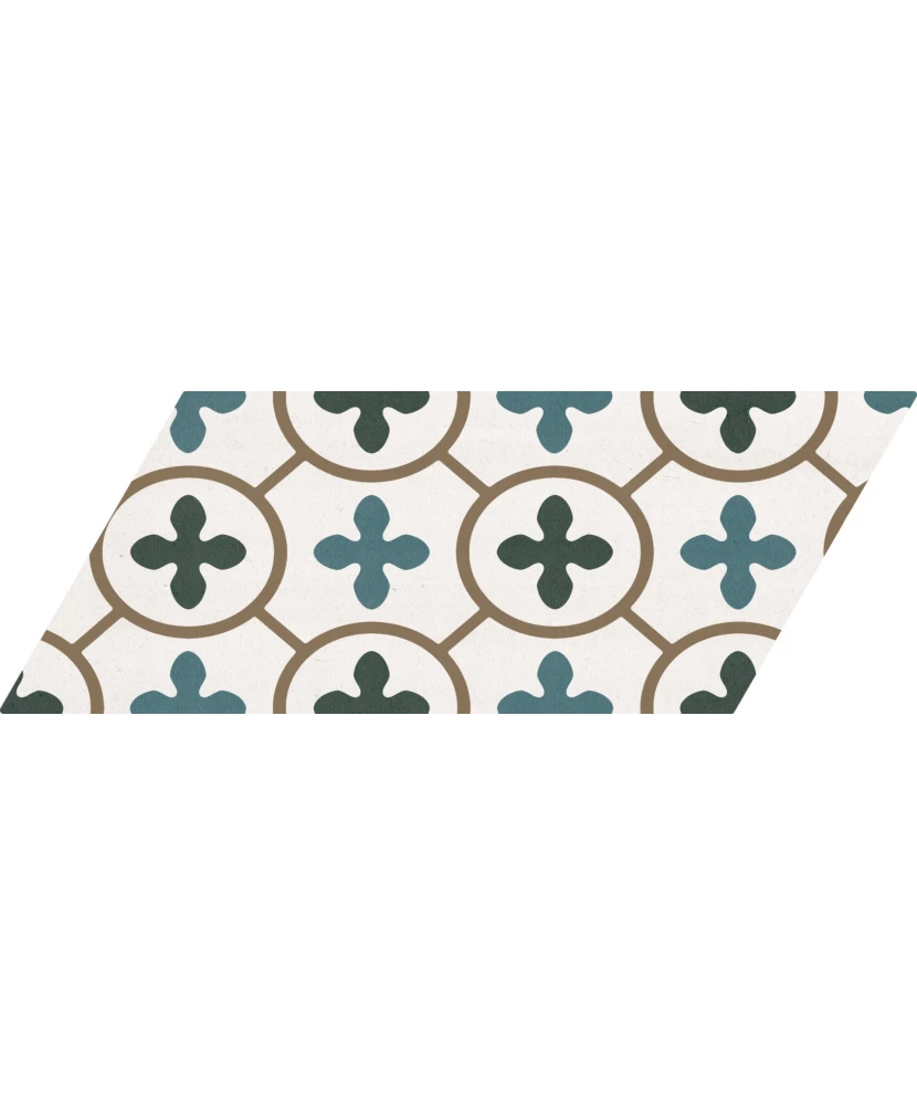Carrelage Chevron Patchwork Color Gauche 9x20,5 cm - détail du carreau